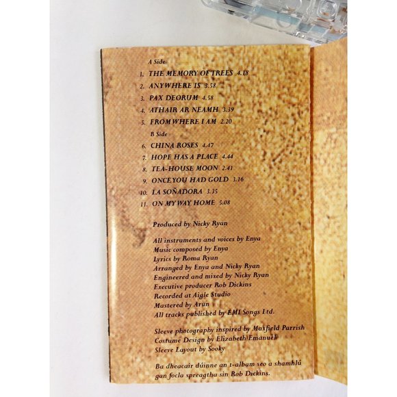 The Memory of Trees by Enya - Cassette - 1996 with lyrics - Picture 3 of 4
